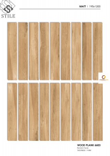 Gạch 195X1200 Ấn Độ WOOD PLANK 6603