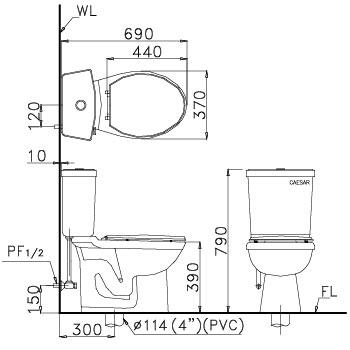 ban ve ky thuat bon cau caesar ct1325 2 khoi 1 nhan